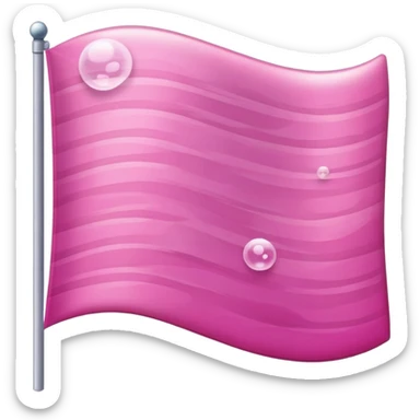 Pink flag named bubby sticker