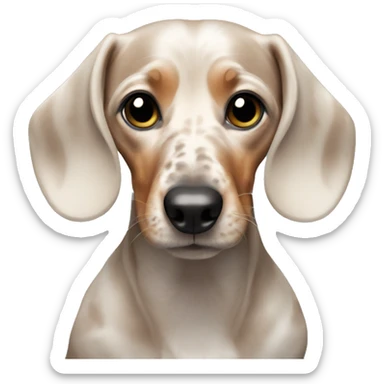 Marble dachshund sticker