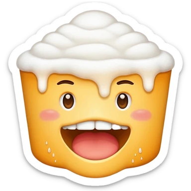 frothing at the mouth sticker