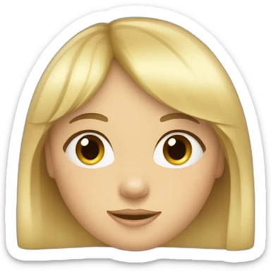 Niña rubia con flequillo sticker