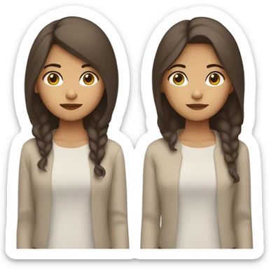 A brunette astetic girl sticker