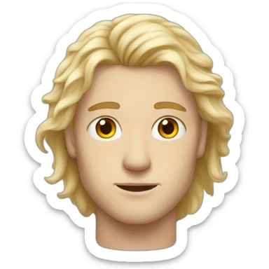 Blonde long haired man with heterochromia sticker