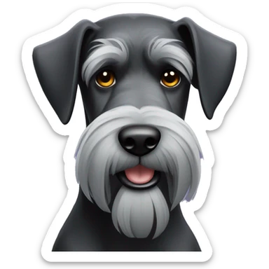 Croped giant schnauzer sticker