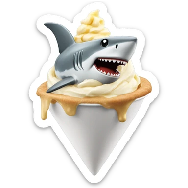 Shark eating Andy’s frozen custard  sticker