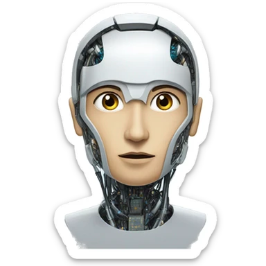 A futuristic emoji depicting artificial intelligence  sticker