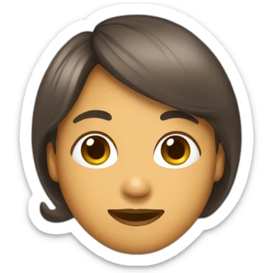 Nutricionista  cabello castaño sticker