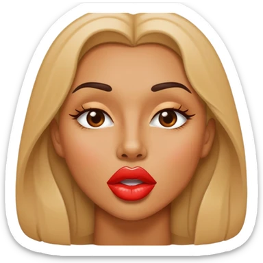 woman kiss lips sticker