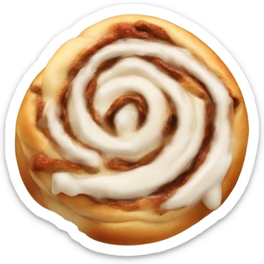 really creamy gooey good looking cinnamon roll sticker
