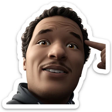 realistic portrait of a boy sticker