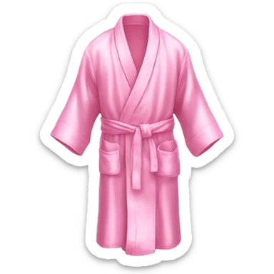 baby pink silk robe sticker