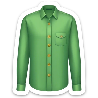 Green button front sticker