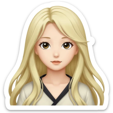 beautiful gorgeous anime lady-with- sticker