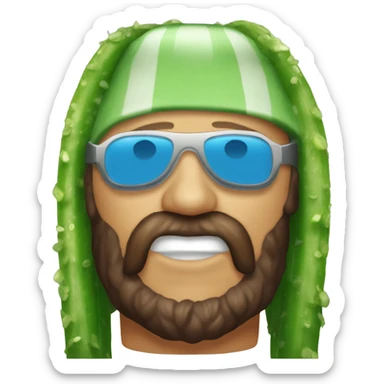 macho man randy savage as cucumber sticker