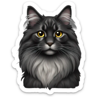 Black smoke main coon sticker