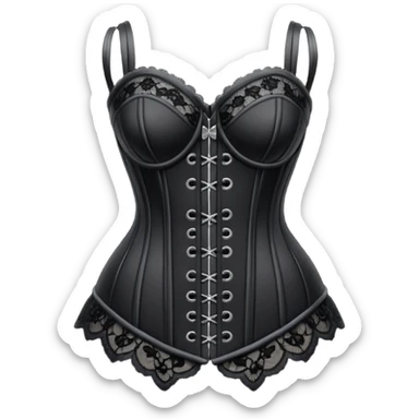 Goth black lace corrset sticker