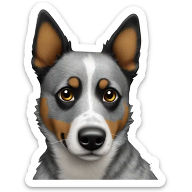 Blue heeler dog sticker