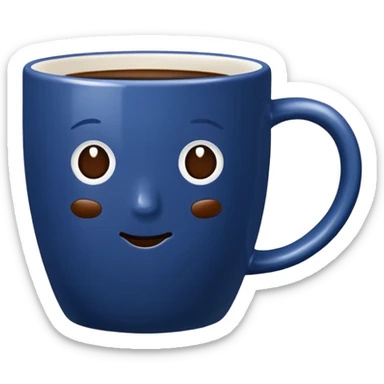 dark blue mug sticker