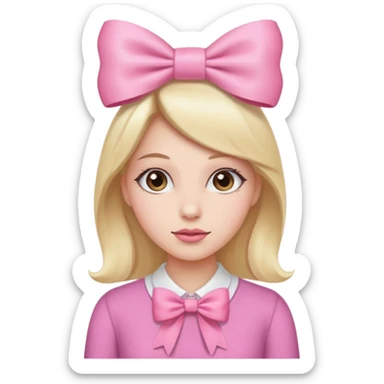 Moño Rosa femenino  sticker