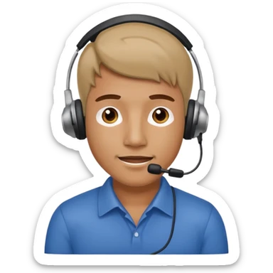 call center man sticker