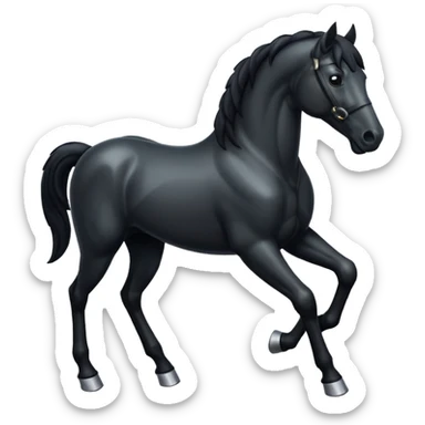 reading black horse sticker