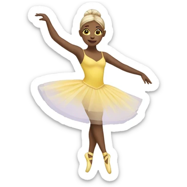 ballerina with yellow skin  sticker