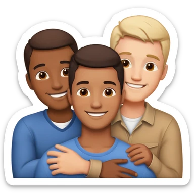 Male Gay Throuple sticker