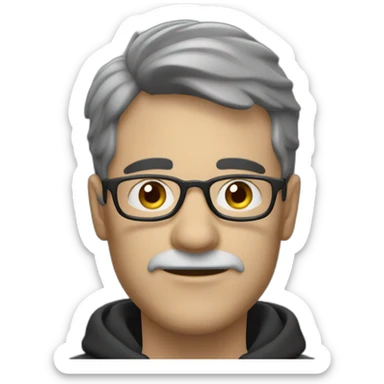 Homme chauve avec appareil photo  sticker