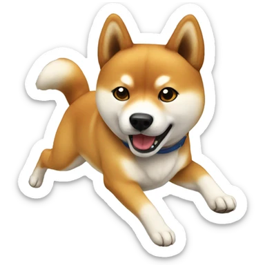 Sport Shiba Inu funny  sticker