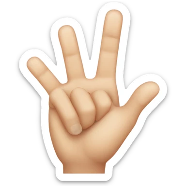 Making heart with two hands using pointer finger and middle finger of each hand sticker