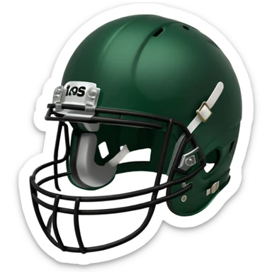 College football player helmet in dark green color ( black player ) sticker