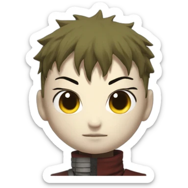 Gaara en combat sticker