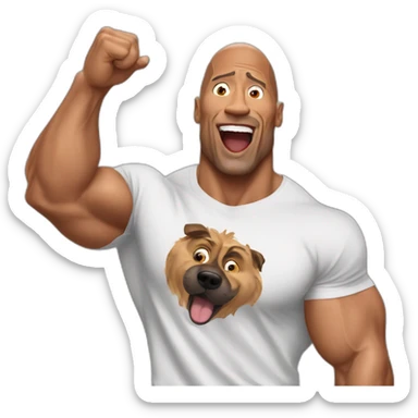 Dwayne Johnson qui hausse le sourcil sticker