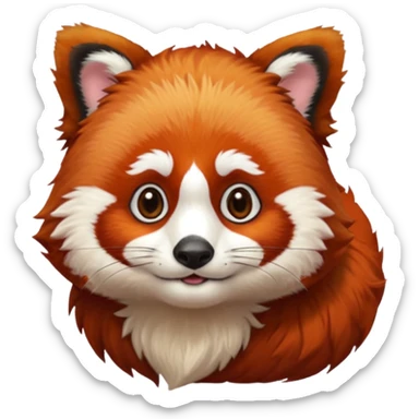 red panda with judge's hair sticker