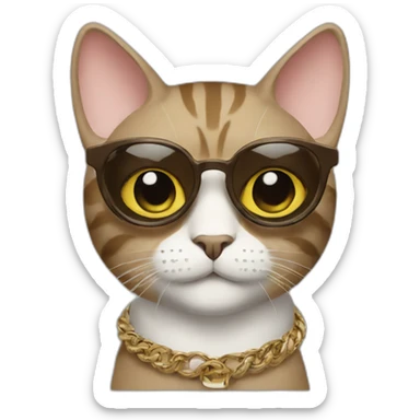 Fendi fashionable cat sticker