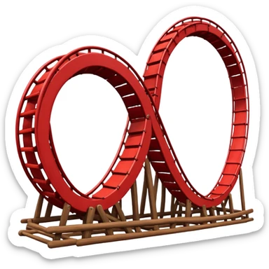 red roller coaster sticker