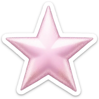 pale pink star sparkle sticker