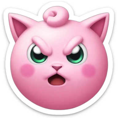 Angry jigglypuff sticker