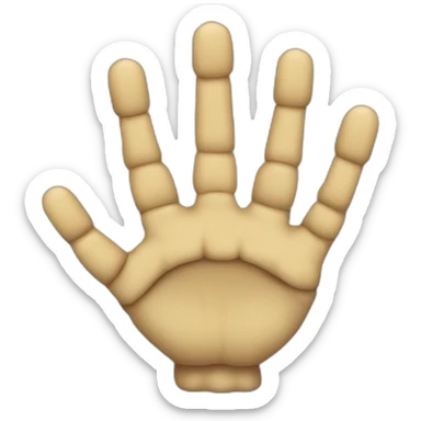 malformed hand with only the first phalanx sticker