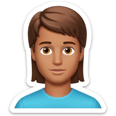 barbie merliah summers as a guy with brown har and brown eyes and tanned skin sticker