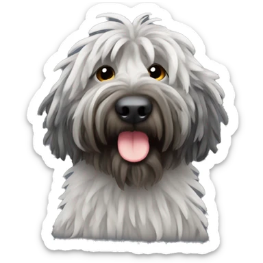 Pastore bergamasco nero marrone e grigio sticker