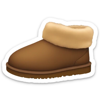 brown ugg slippers with brown fur sticker