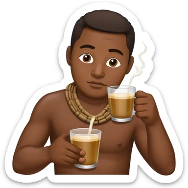 Tongan Man drinking kava  sticker