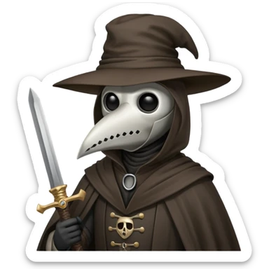 plague dr sword snow sticker