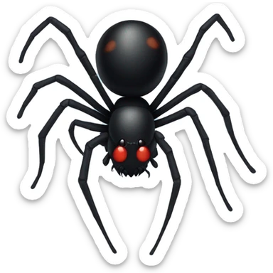 Black widow spider realistic  sticker