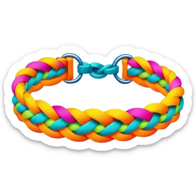 Colorful neon friendship bracelet sticker