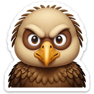 vulture - kind of menacing but in a funny comical way sticker