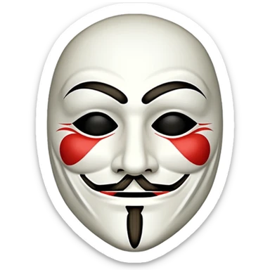 Guy Fawkes mask sticker
