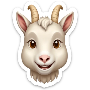 smiling goat sticker