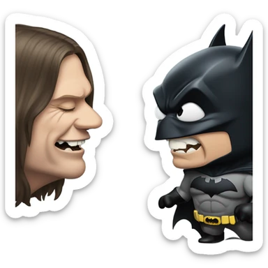 ozzy osbourne biting batman sticker