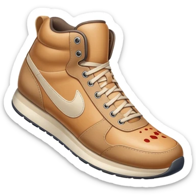  a foot wearing a sneaker pressing on the ground, leaving a visible shoe print beneath. Rounded, glossy, smooth, soft shadows, white background.


 sticker